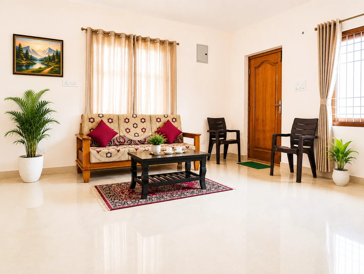 Spacious living room at SLS Homestay, Tirupati